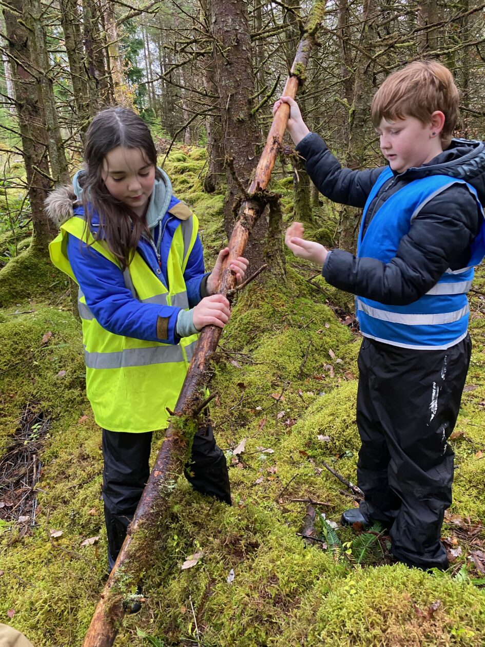 tarpaulin dens in the woods – Taynuilt Primary School and ELC