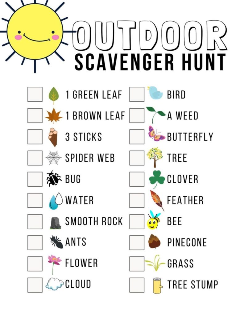 Outdoor Scavenger Hunt | Abbotswell Nursery 2020-2021