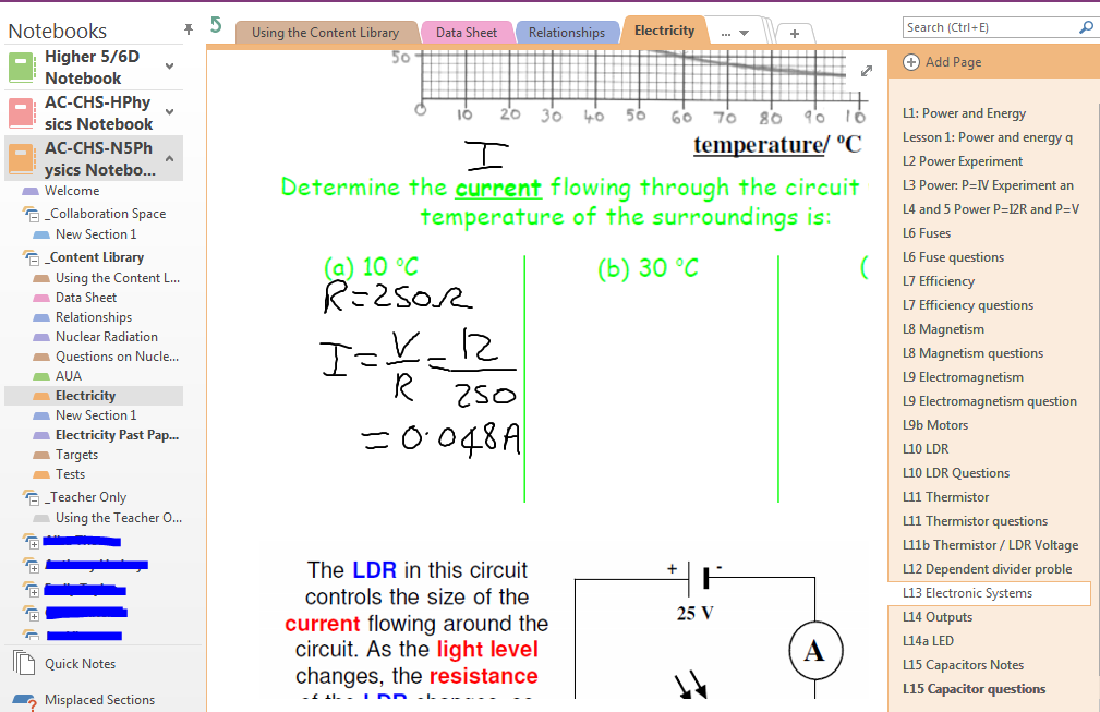 onenote notebook templates 2016