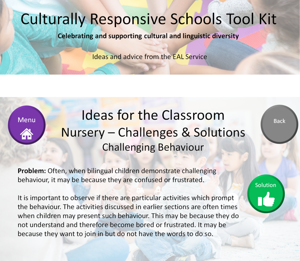 Nursery – Challenges & Solutions – Challenging behaviour