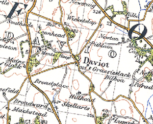 Daviot school ordnance survey map
