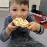 Gregor getting stuck in!