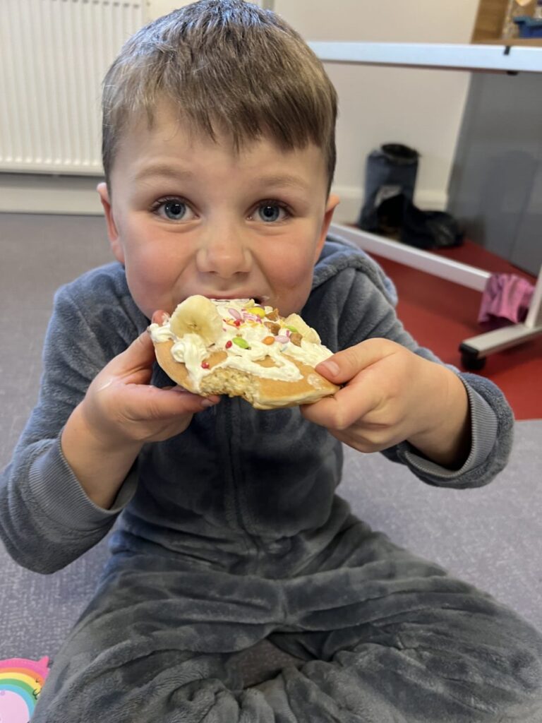 Gregor getting stuck in!