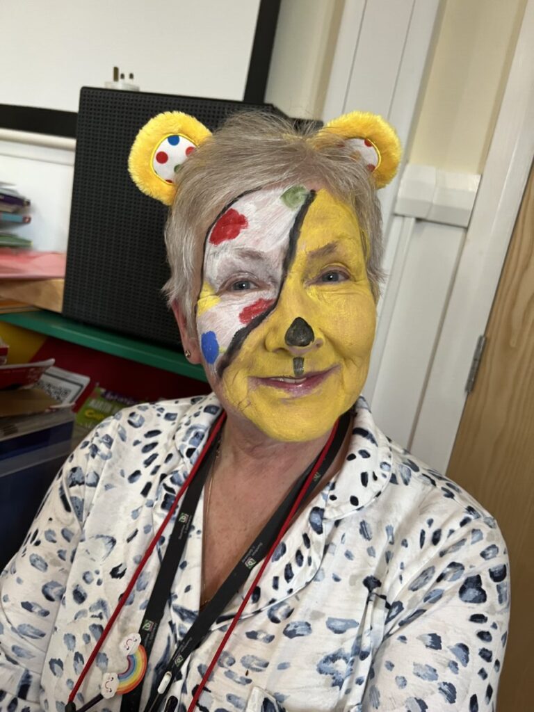 Mrs Kyle joining in the fun!