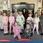 P1-3 looking cosy in their jammies!