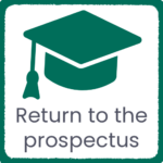 an image of a mortar board hat with the caption "Return to the prospectus"
