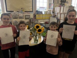 Our incredible ‘Sunflower’ art! Well done all!! We’re so proud of you! 