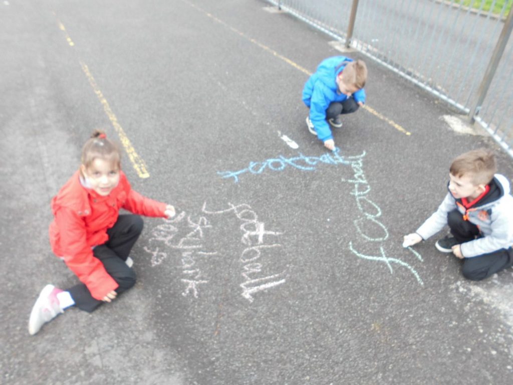 Outdoor Chalk Spelling