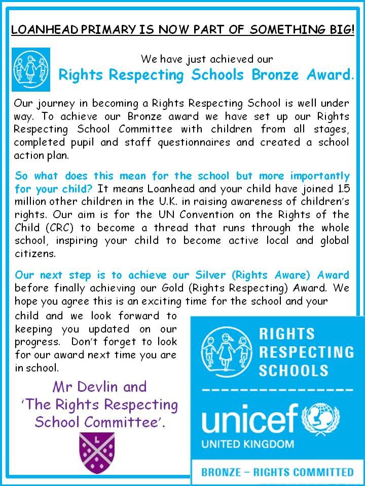 LPS Rights Respecting School Bronze Award