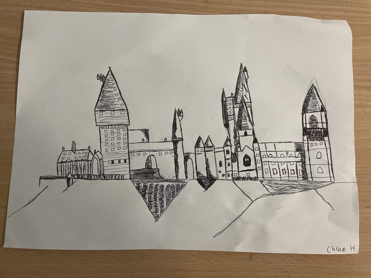 Hogwarts Castle sketch — Harry Potter Fan Zone