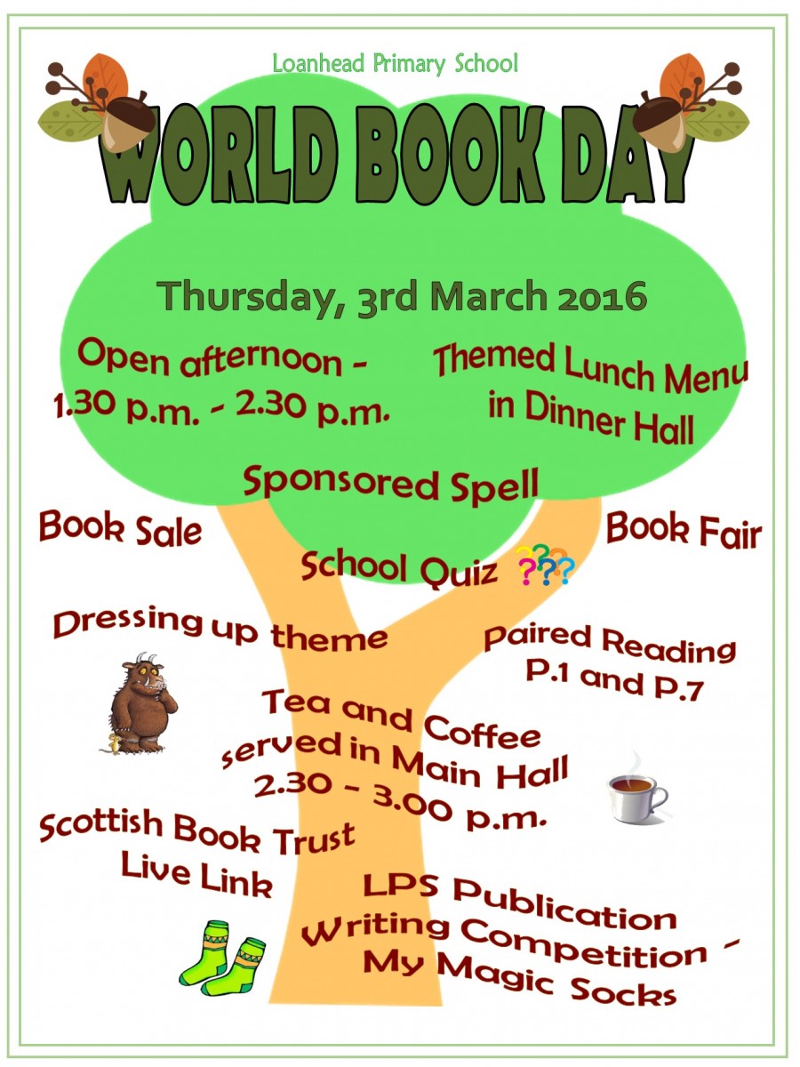 World Book Day, Thursday 3rd March