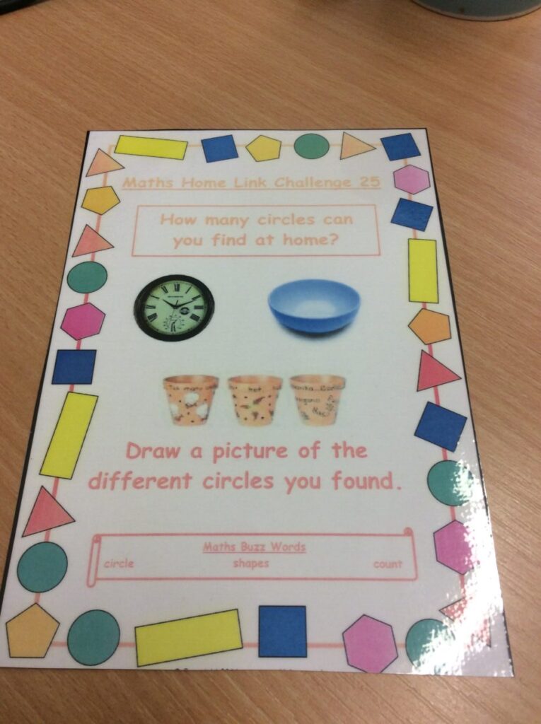 Numeracy home link Week 3 – Catrine Early Childhood Centre