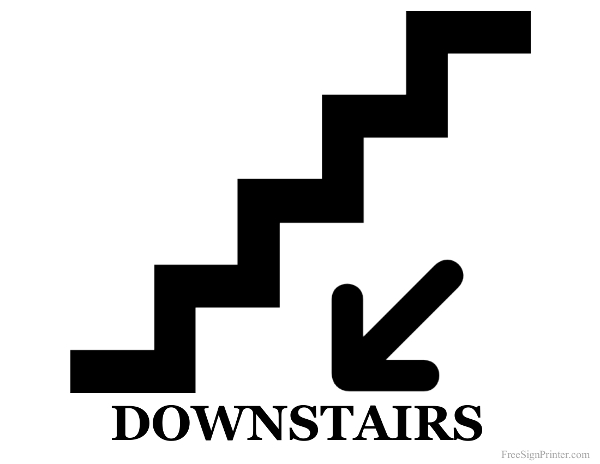 printable-downstairs-sign