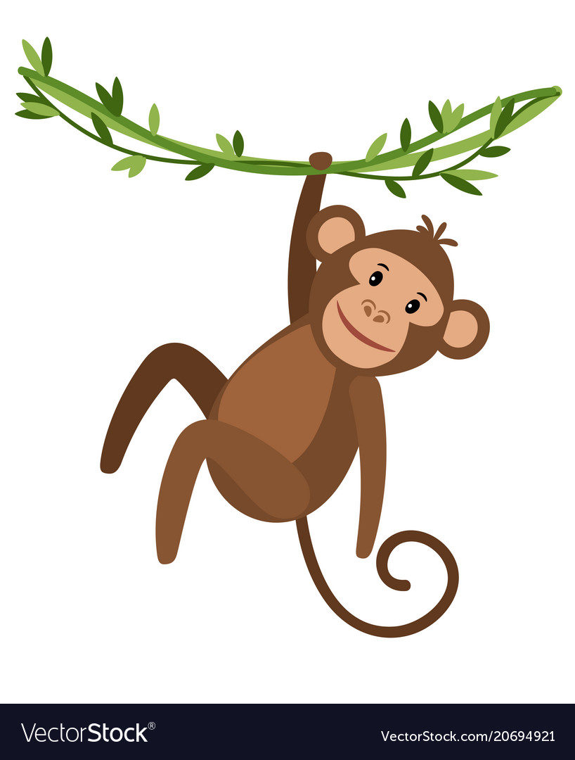 Funny cartoon monkey icon |