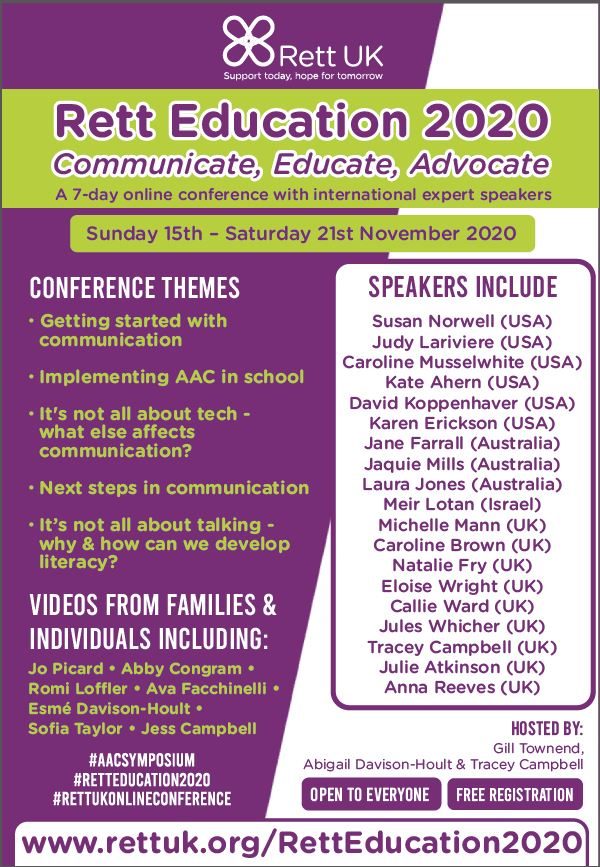 Communicate, Educate, Advocate RETT UK Conference Isobel Mair