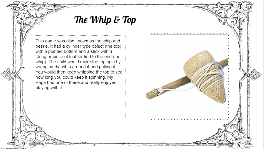 whip and top victorian toy