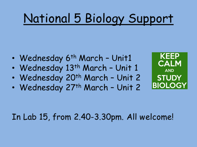 Supported Study Dates