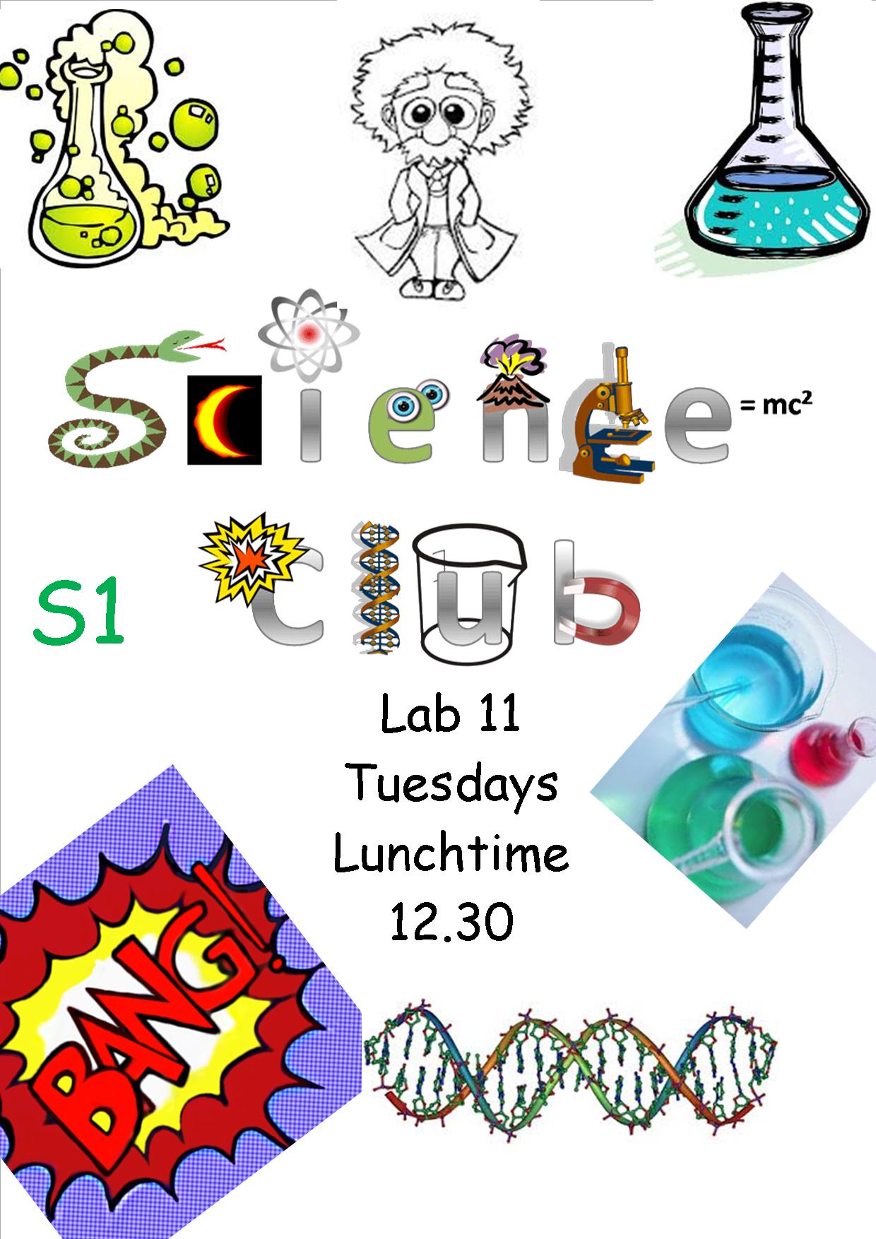  Science  Club  poster  Achievement and Wider Opportunities