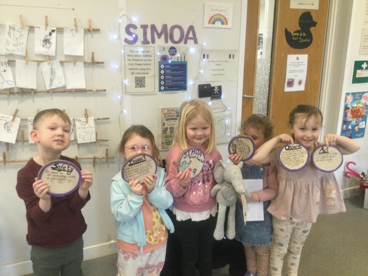 Simoa Sign SIMOA safe in our garden | Cart Mill Family Centre