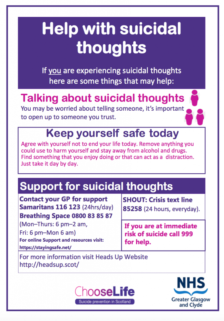 Coping with Suicidal Thoughts