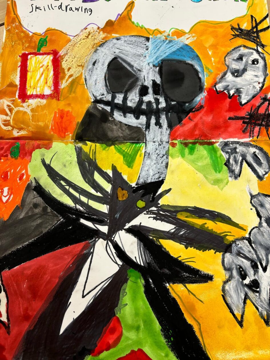 Jack Skeletons inspired by Tim Burton Primary 3b 24/25