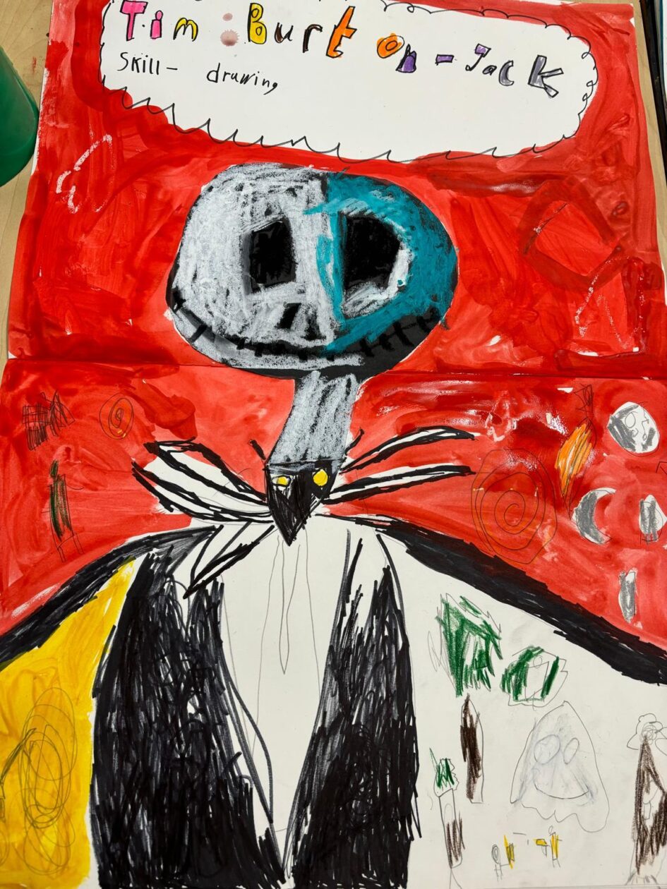 Jack Skeletons inspired by Tim Burton Primary 3b 24/25