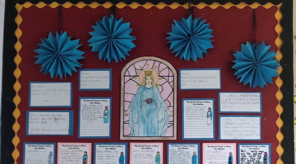 Mary display at St. John’s Church | Primary 4a 20/21