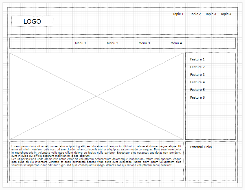 Example wireframe