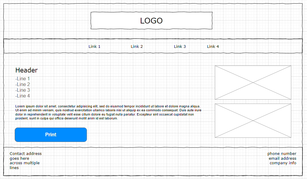 Car detail page wireframe