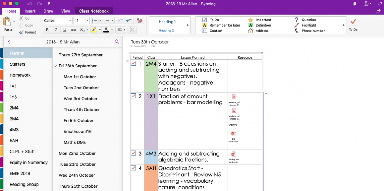 onenote class notebook never syncs