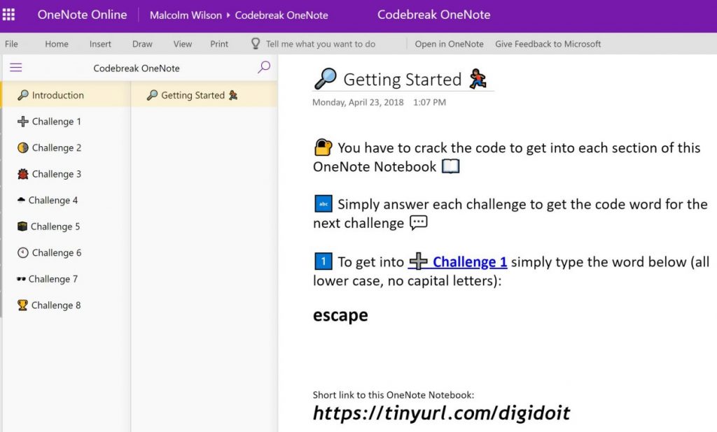 Cracking The Code To Break Out And Escape Solving The Puzzle Classroom Activity Using Onenote Passcode Feature