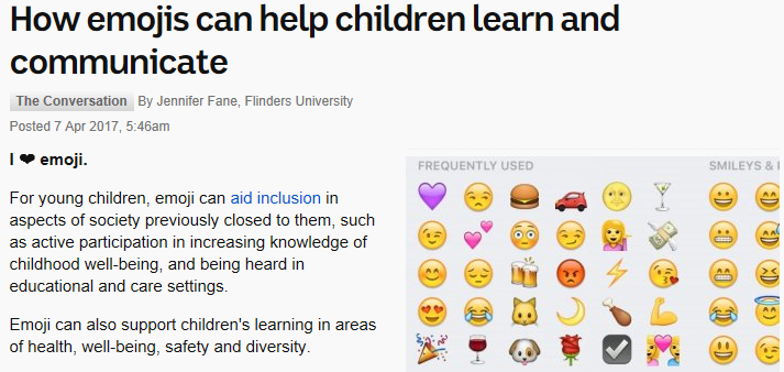 Emojis, Symbols And Signs In Literacy And Learning