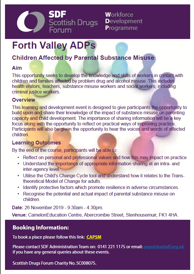 Course: Children Affected by Parental Substance Misuse | Falkirk Health ...