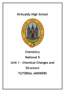National 5 Chemistry Unit 1 - Chemical Changes and Structure Answers