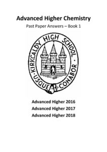 Advanced Higher Chemistry Past Paper Answer Booklet 1