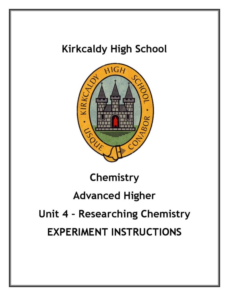 Advanced Higher Chemistry