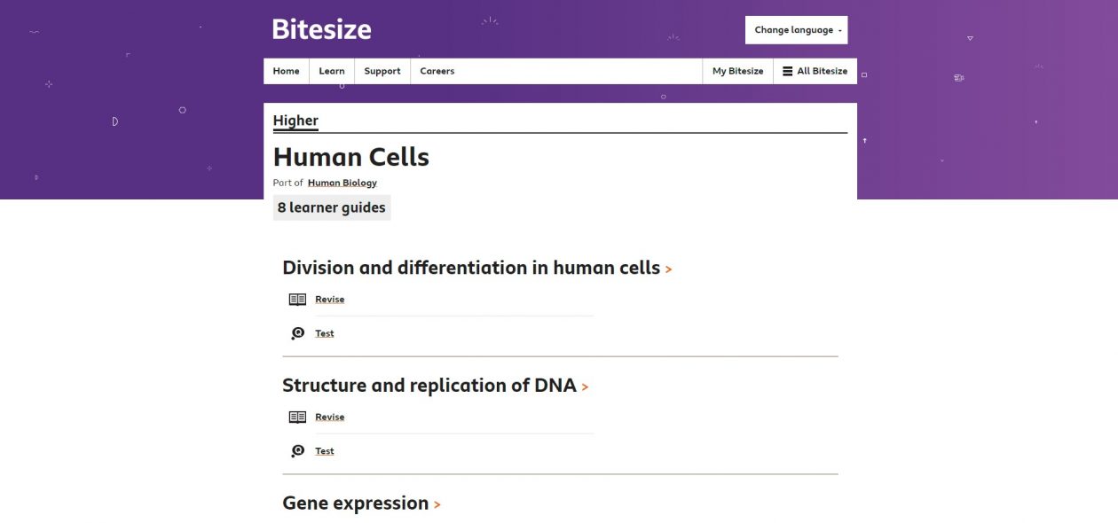 Higher Human Biology Unit 1 - Human Cells