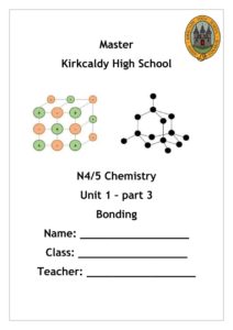 National 4/5 Chemistry Unit 1, Part 3 - Bonding Notes