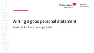 Writing a good personal statement