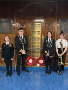 Laying the Wreath for Remembrance Day at Kirkcaldy High School 2023