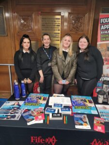 KHS Pupils Supporting the Foundation Apprenticeship Stall During Scottish Careers Week 2023