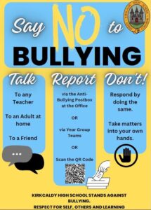 Kirkcaldy Highs School Stop Bullying Poster