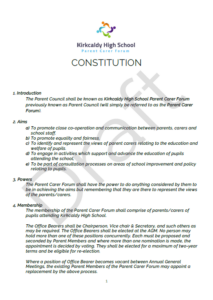 KHS Parent Council Constitution