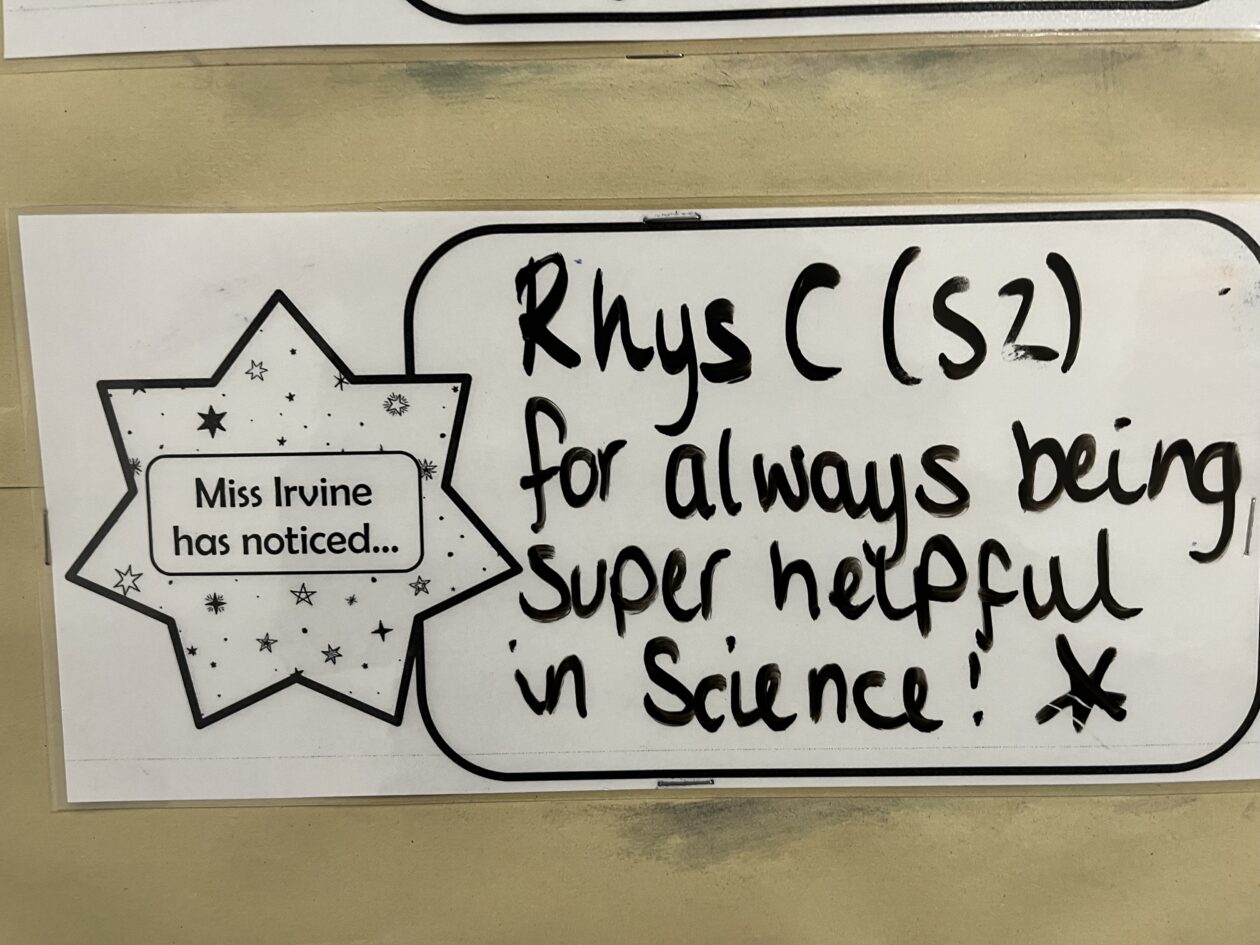 KHS Science Stars week beginning 13/01/25