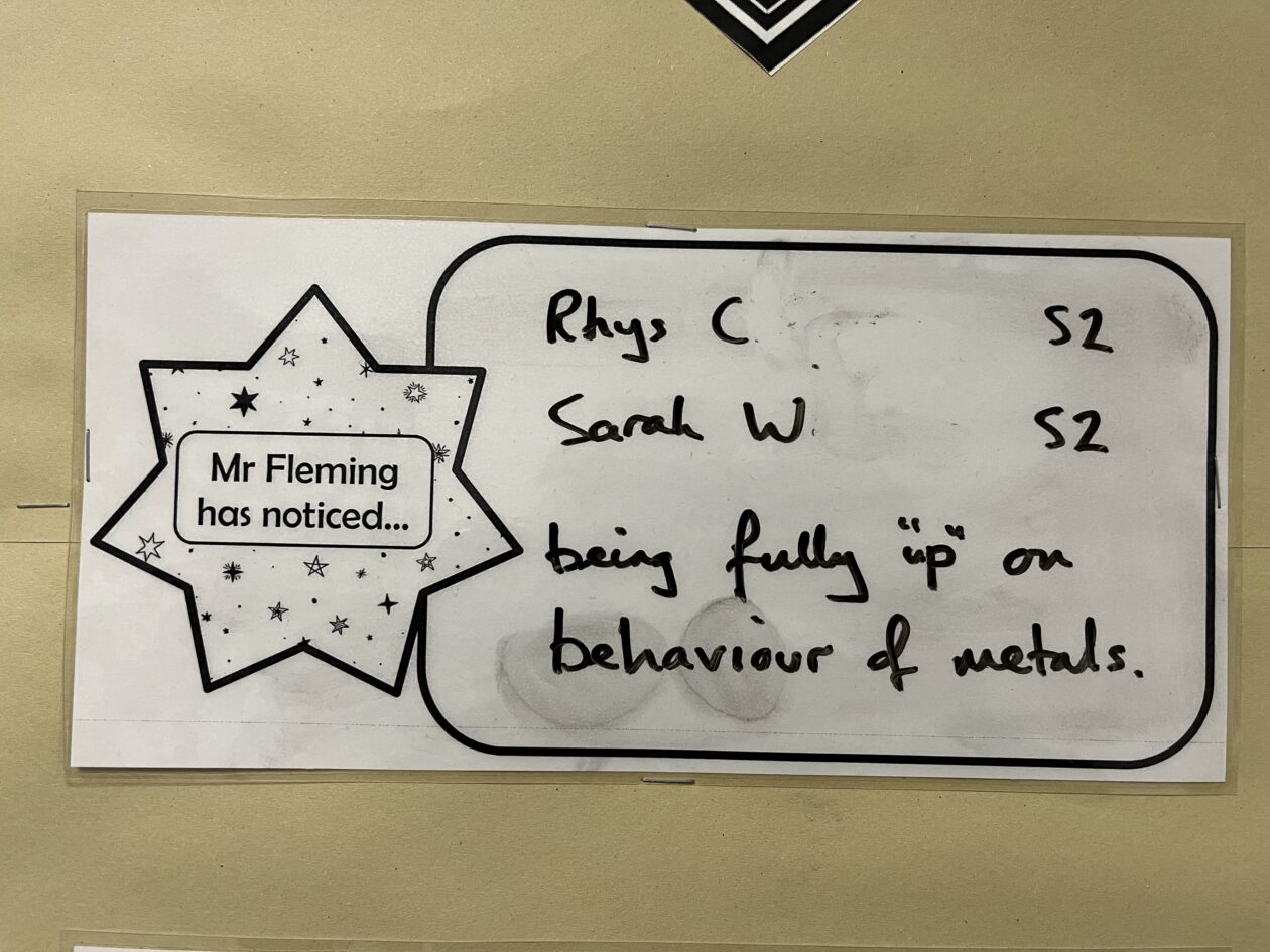 KHS Science Stars week beginning 13/01/25