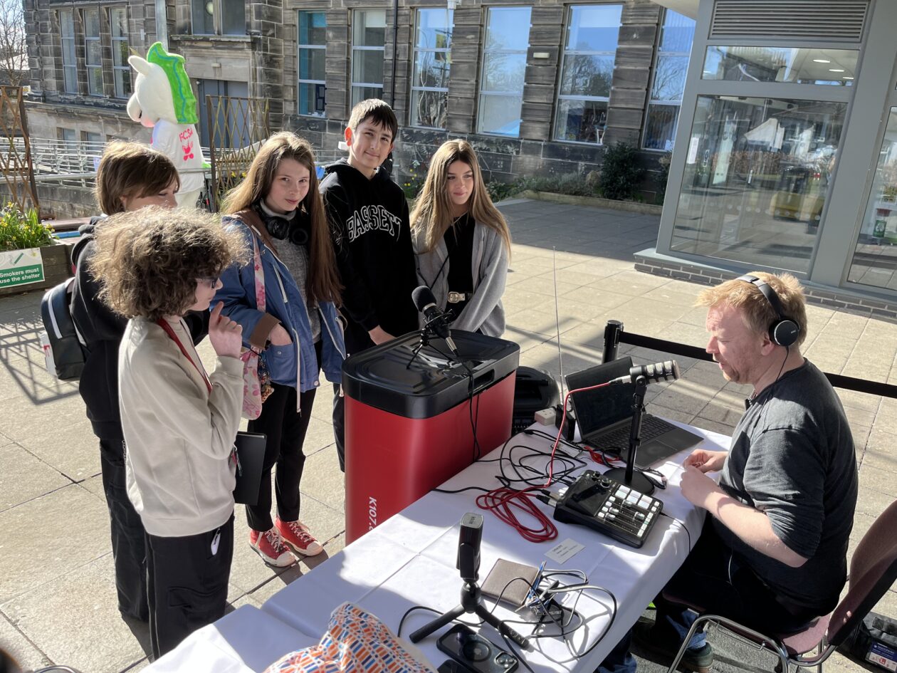 K107 Roving reporters at the Fife College Food Festival