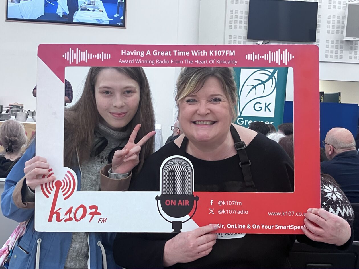 K107 Roving reporters at the Fife College Food Festival