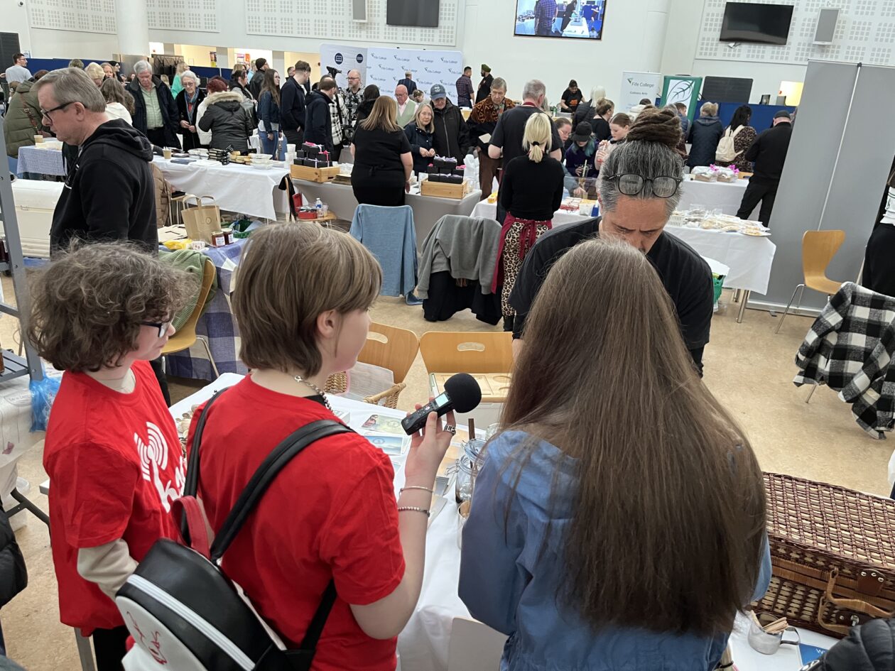 K107 Roving reporters at the Fife College Food Festival