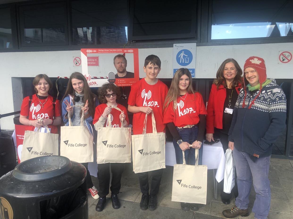 K107 Roving reporters at the Fife College Food Festival
