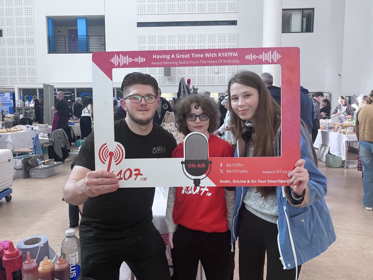 K107 Roving reporters at the Fife College Food Festival